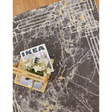 Axel Bordered Marble Modern Rug
