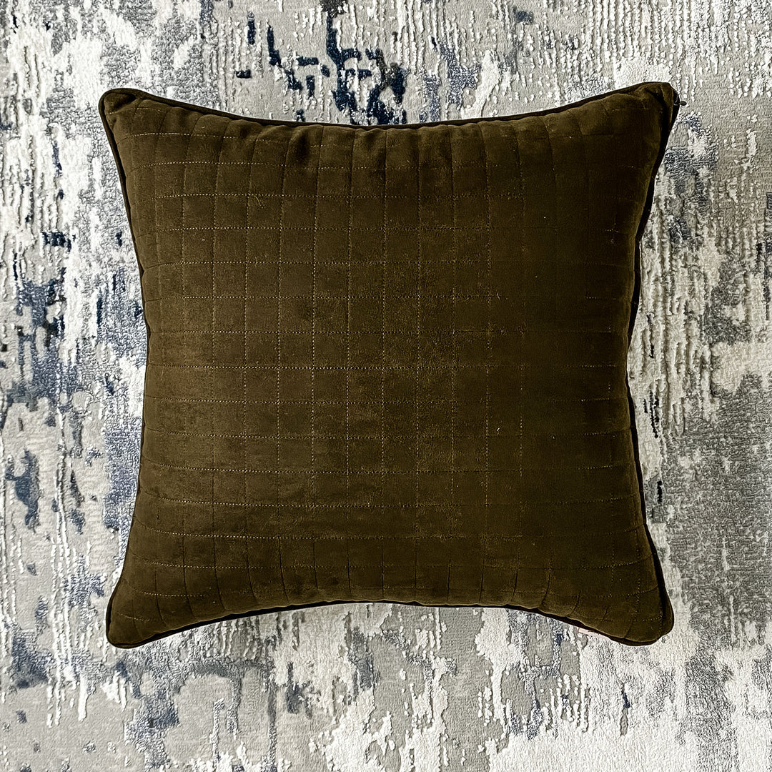 Suede Stitch Pipping Cushion Cover