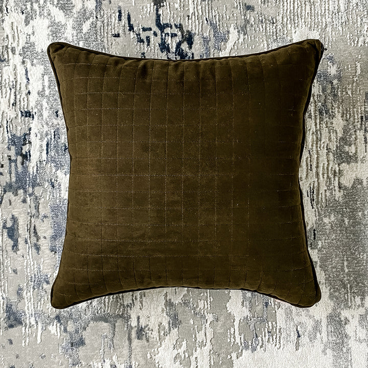 Suede Stitch Pipping Cushion Cover