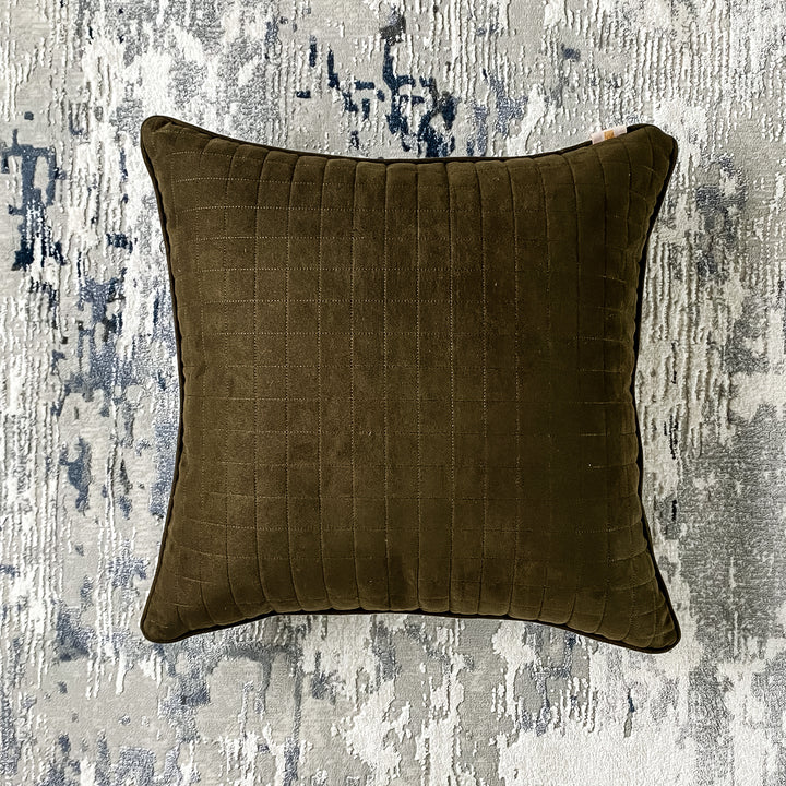Suede Stitch Pipping Cushion Cover