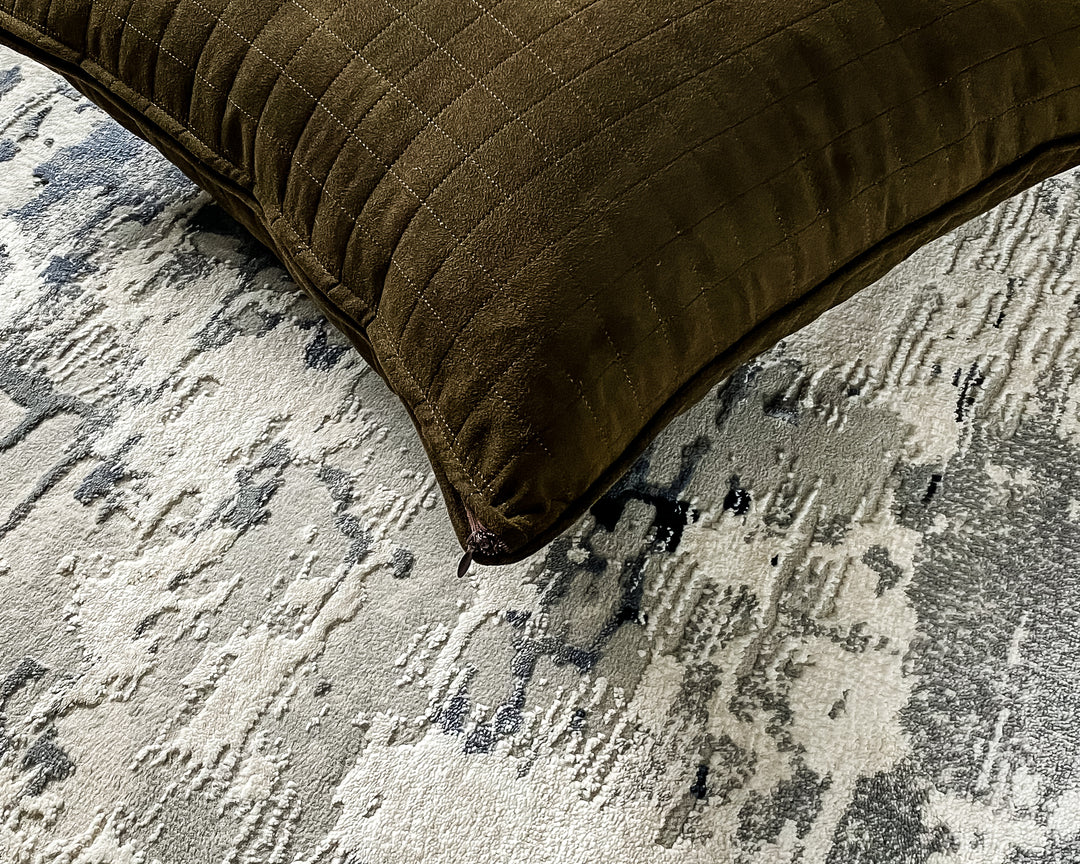 Suede Stitch Pipping Cushion Cover