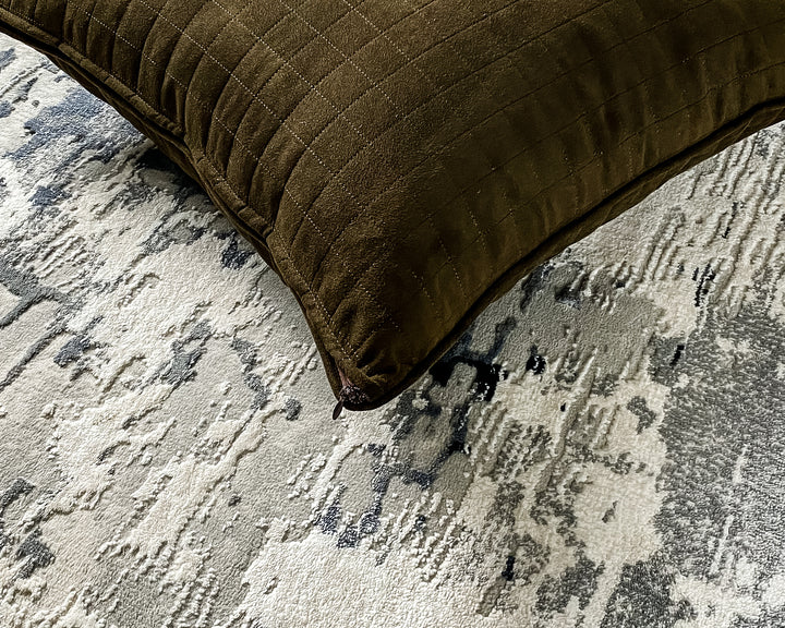Suede Stitch Pipping Cushion Cover
